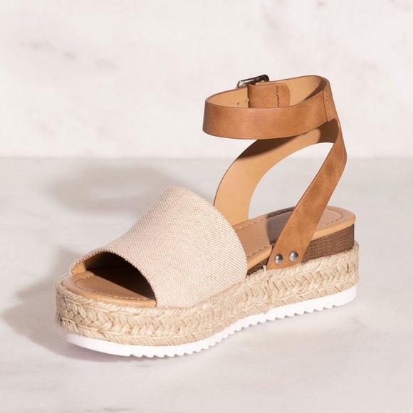 Two toned canvas Espadrille sandal - Picture 5 of 9
